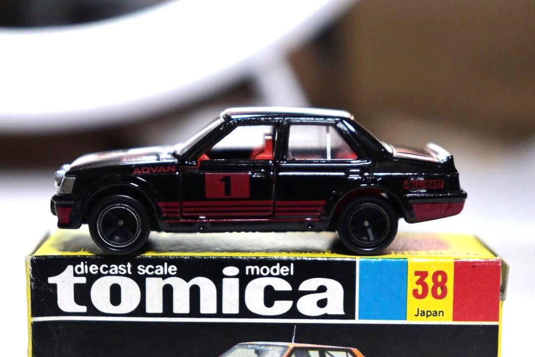 日本製　トミカ　三菱　ランサー　ターボ　アドバン　黒箱　NO.38 ミニカーショップ ケンボックス トミカ 黒箱☆38☆三菱ランサー ターボ