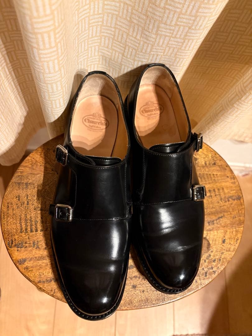 Church’s チャーチ LORA サイズ38.5 ブラック チャーチ LORA R(ローラ) ダブルモンク ブラック ポリッシュド