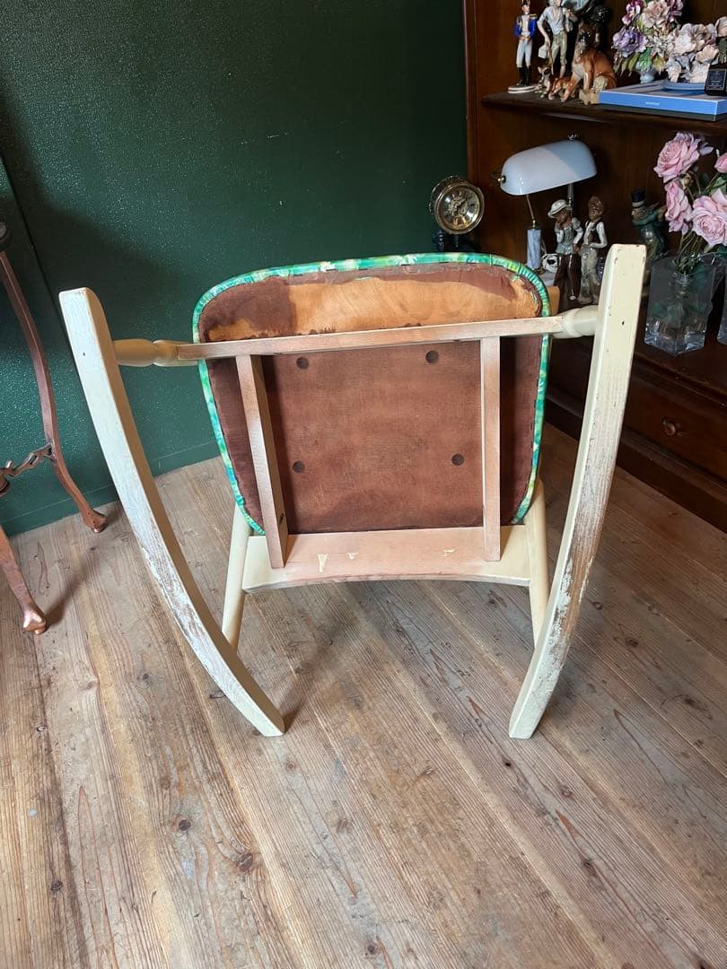 鳥取家具 ロッキングチェア 花柄 インテリア 昭和レトロ 当時物