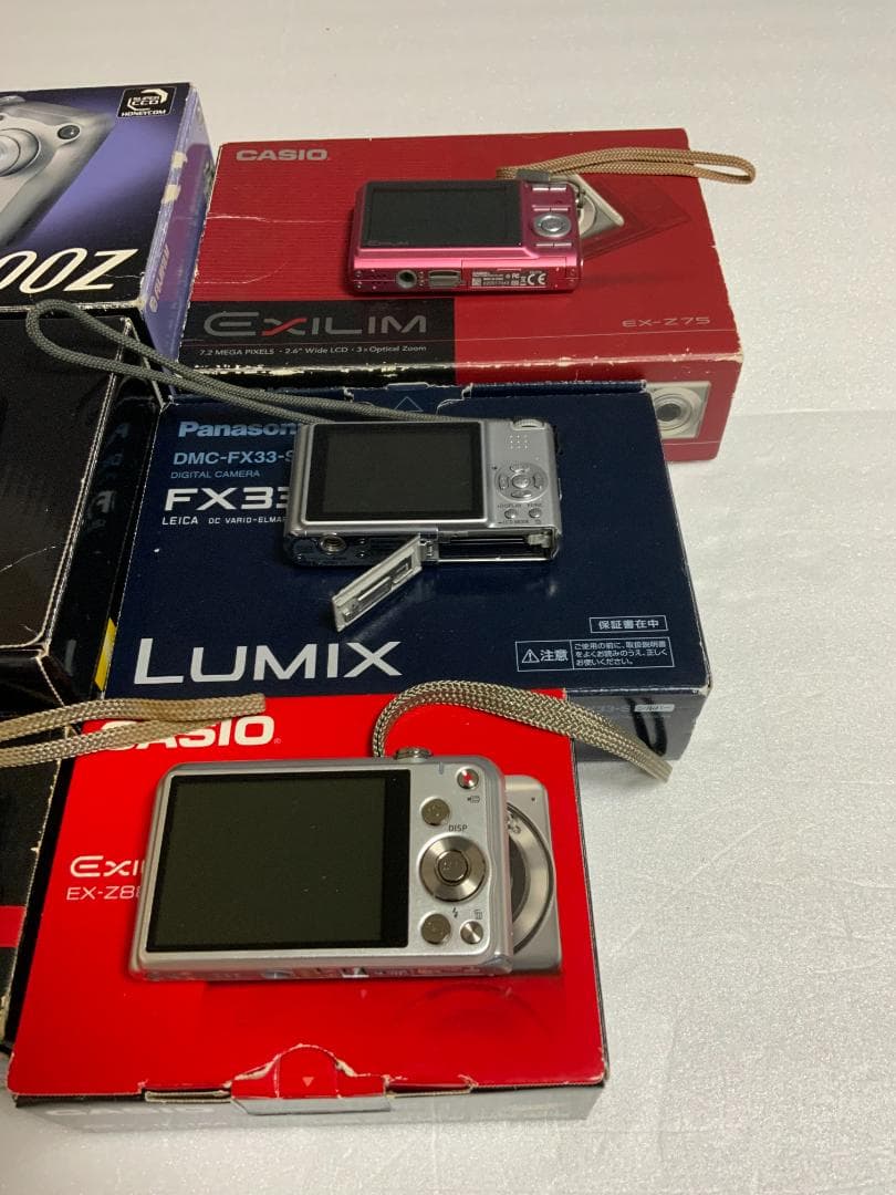 コンパクトデジタルカメラ《コンデジ》元箱付き６台まとめ売り（ジャンク品）