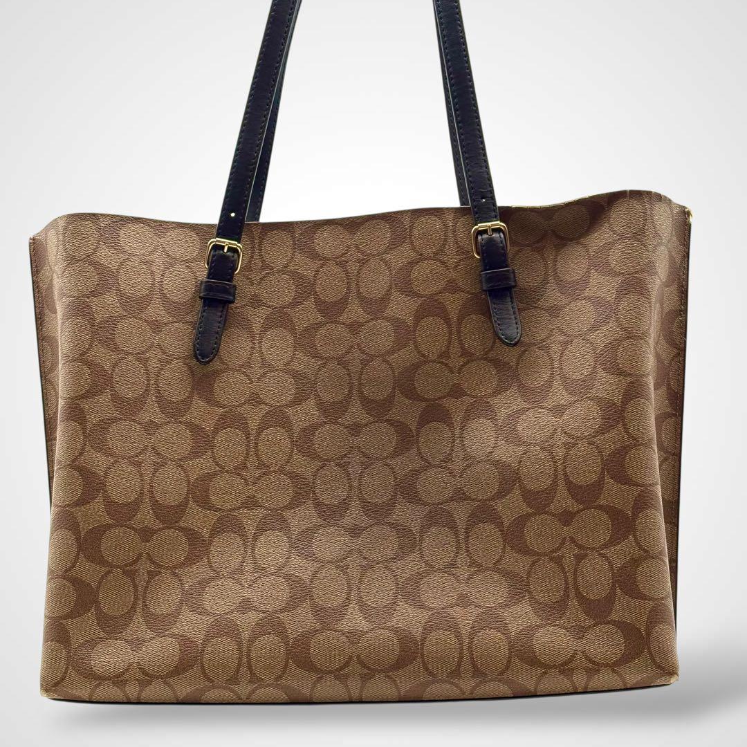 COACH コーチ シグネチャー トートバッグ A4収納可能 肩掛け PVC