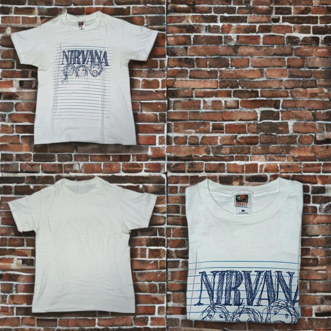 当時物 90s NIRVANA Tシャツ カートコバーン 直筆 イラスト - メルカリ