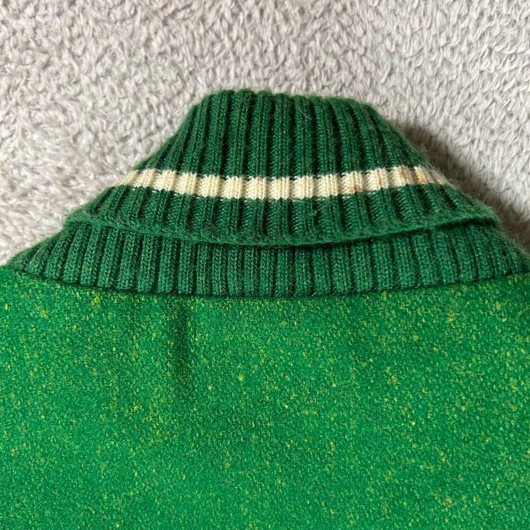 70s 80s ヴィンテージDeLONG デロング スタジャン レザー切替 46