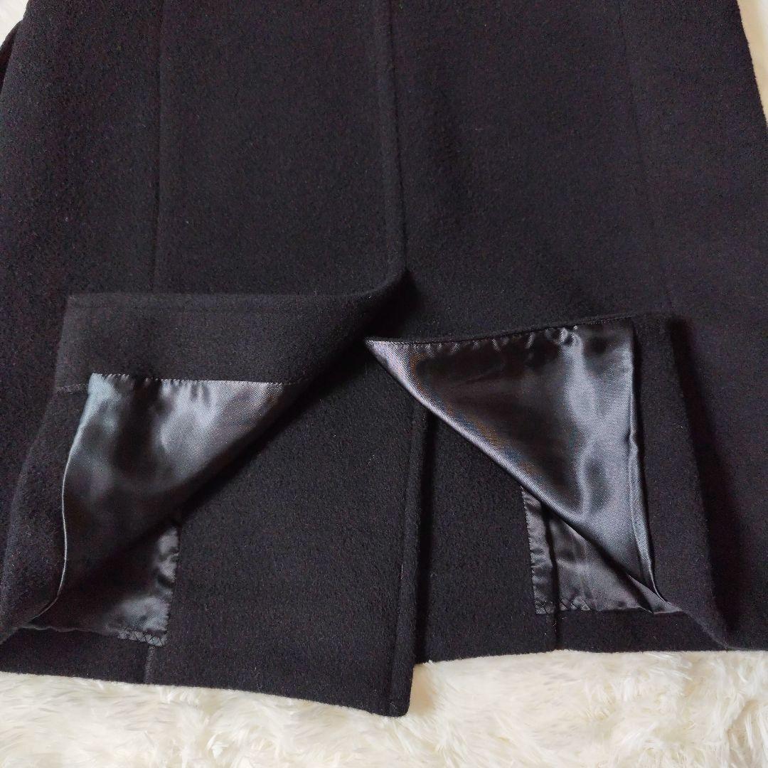 美品】ラルフローレン ダブルブレスト ウールコート 9号 ブラック