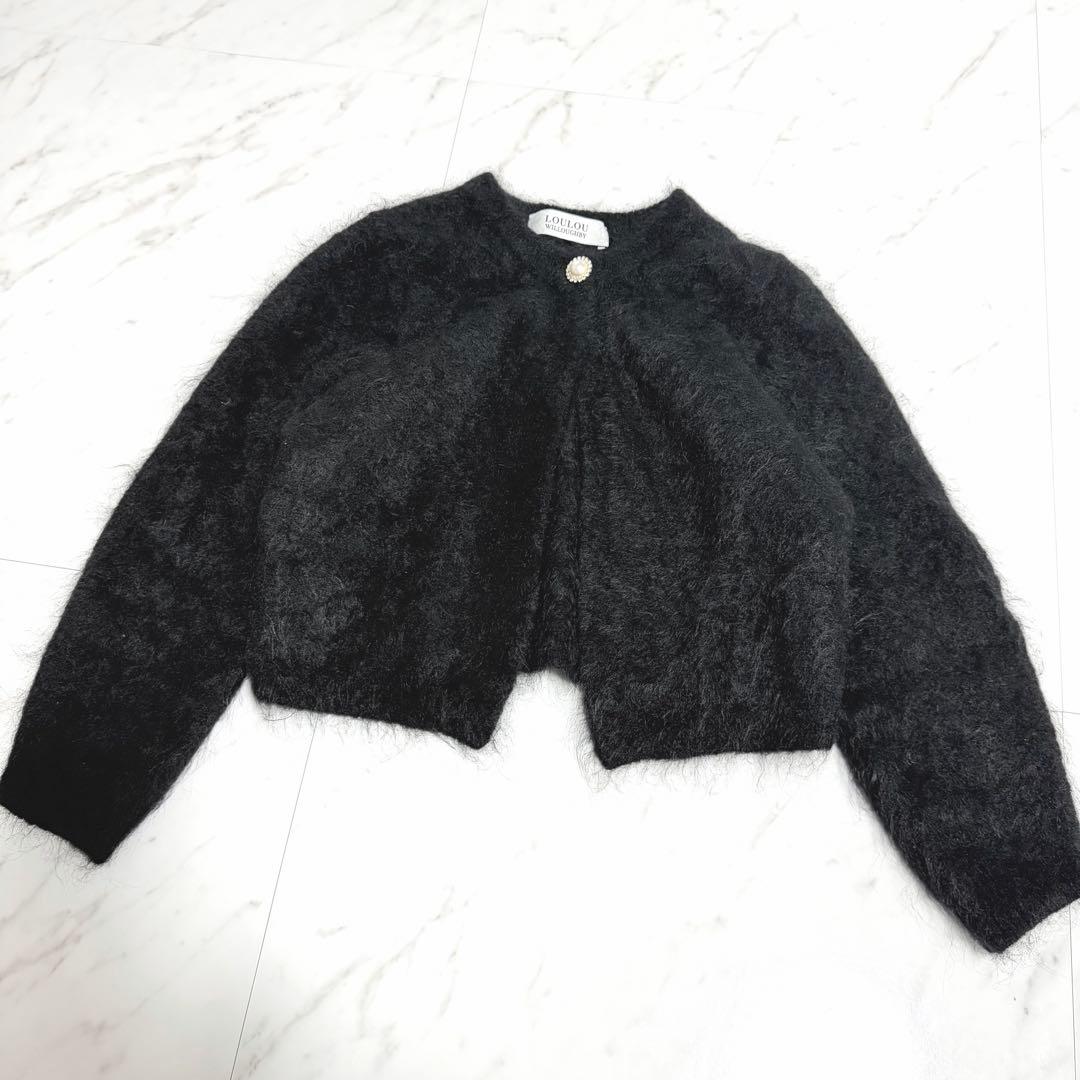美品】完売品✨️ルルウィルビー モヘア ショート丈 カーディガン