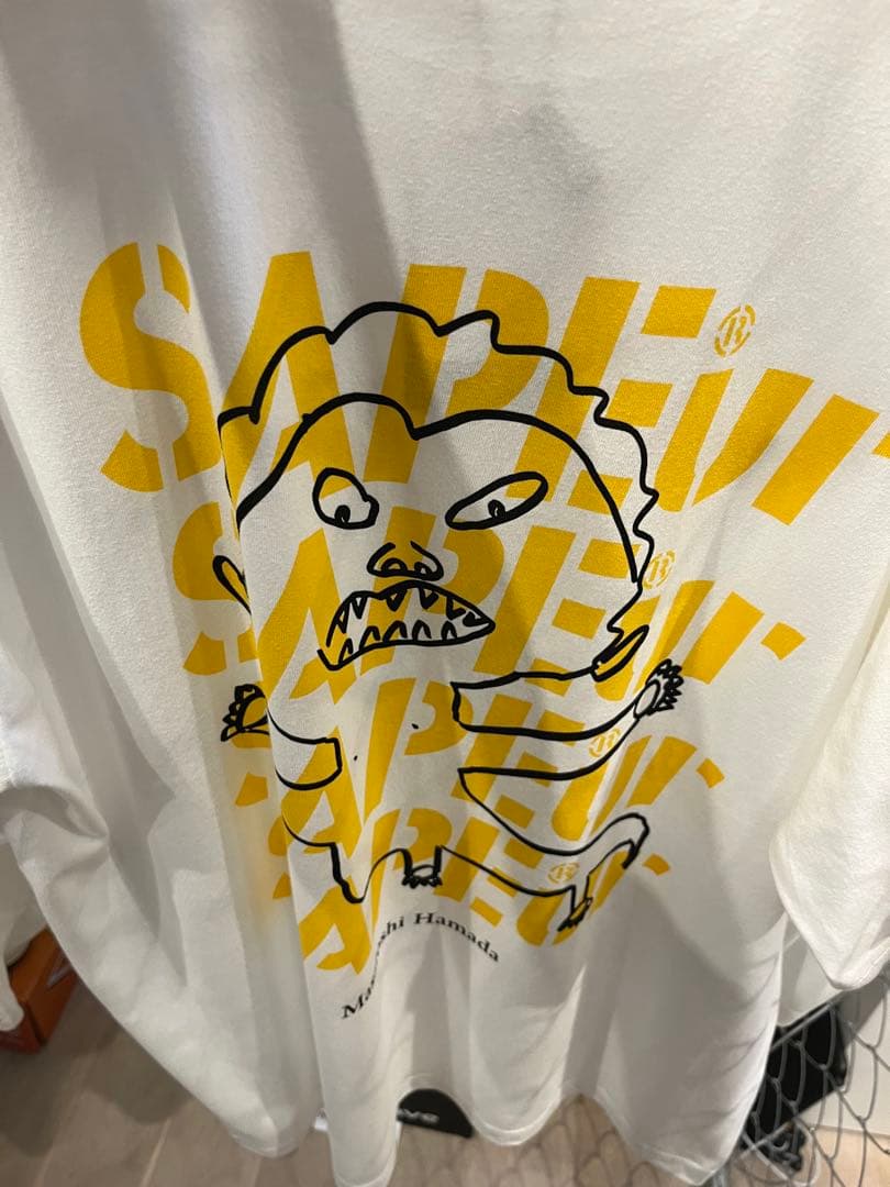 浜田雅功展 × SAPEur 限定コラボtee 空を横切る飛行機雲 Lサイズ