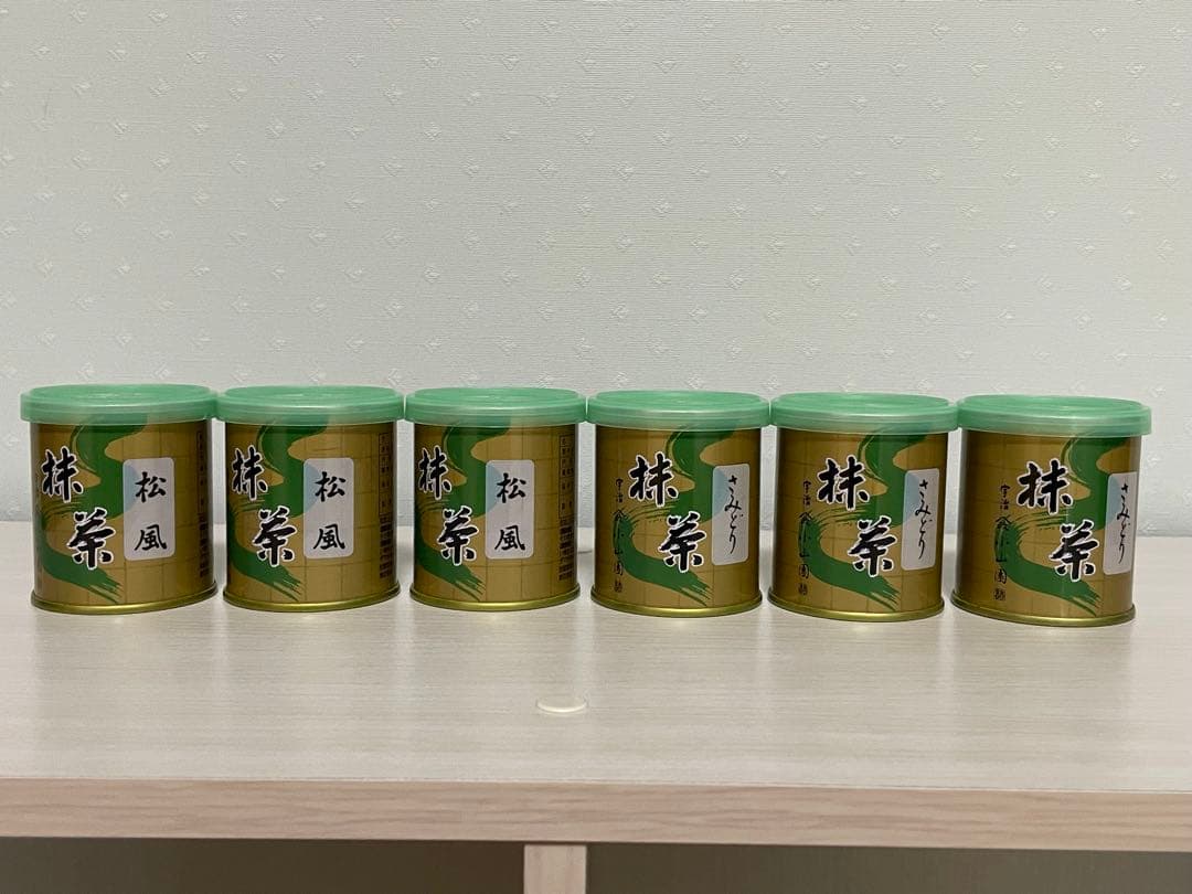 宇治　山政小山園 抹茶 さみどり　松風　30g x 各3缶 Amazon | 【山政小山園 高級宇治抹茶】抹茶 粉末 松風 30g×3缶セット