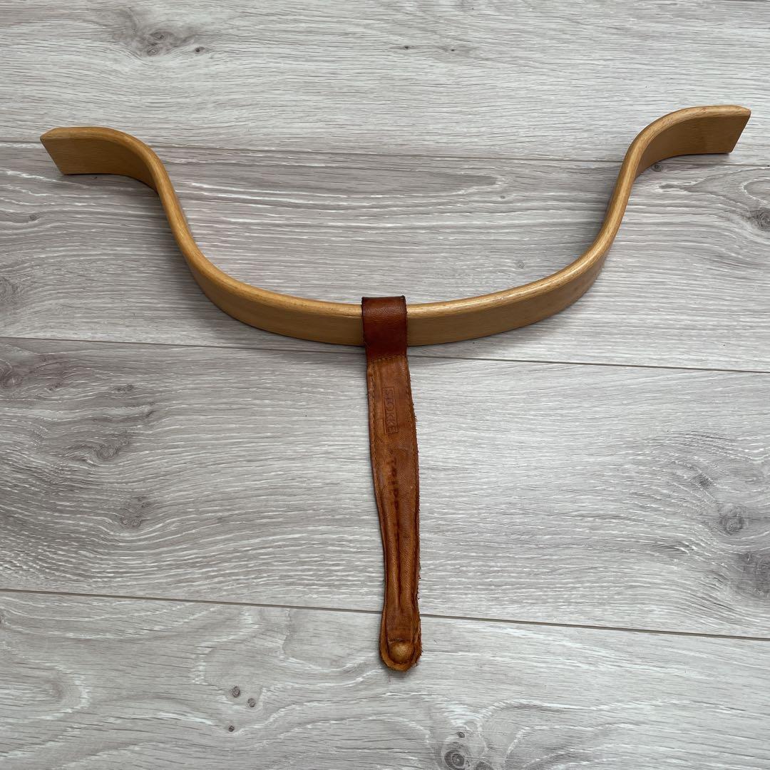 廃盤品 STOKKE ストッケ トリップトラップ 木製ベビーガード 皮ベルト