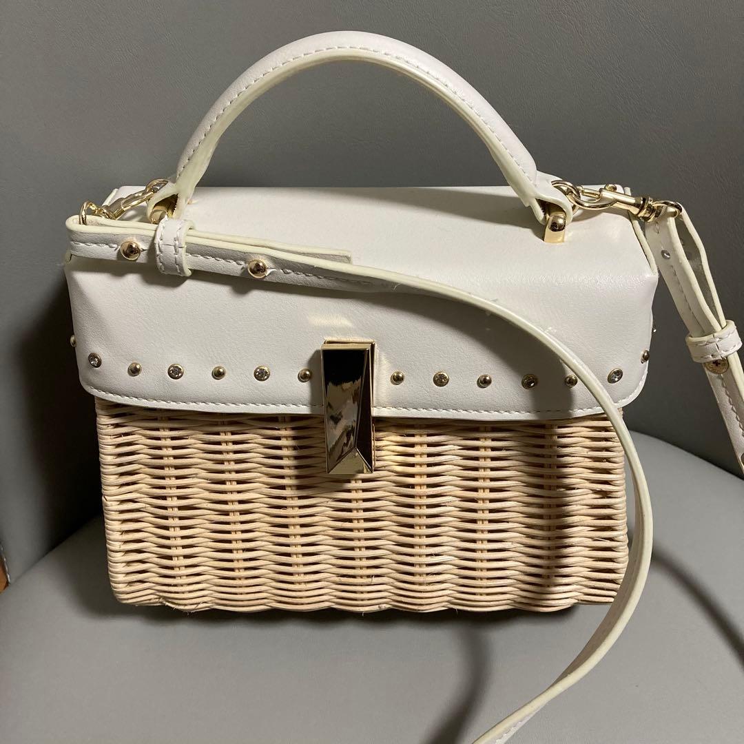 美品セルフォード CELFORD ビジュー×スタッズシーズナルバッグカゴバッグ CELFORD（セルフォード） ビジューXスタッズシーズナルバッグ 24春夏