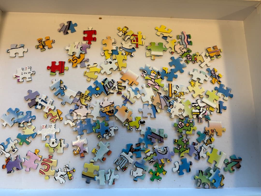 中古品】スヌーピーカレンダージグソーパズル 1990年版 1000ピース