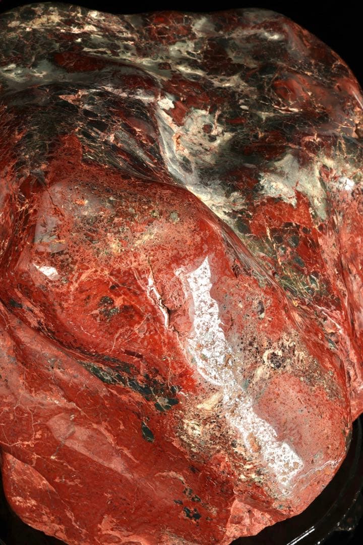 佐渡 赤玉石 碧玉 赤石 鑑賞石 水石 原石 鑑賞石 飾石 台座付 47.5kg