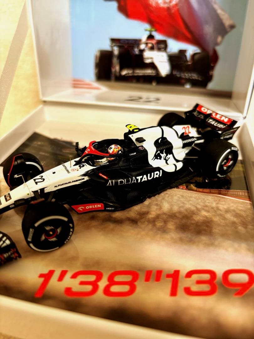 【限定品】F1角田裕毅2023年アメリカGP初ファステストラップ記念モデルカー 動画】2023年F1アメリカGP ファステストラップ-角田裕毅がトップ : F1