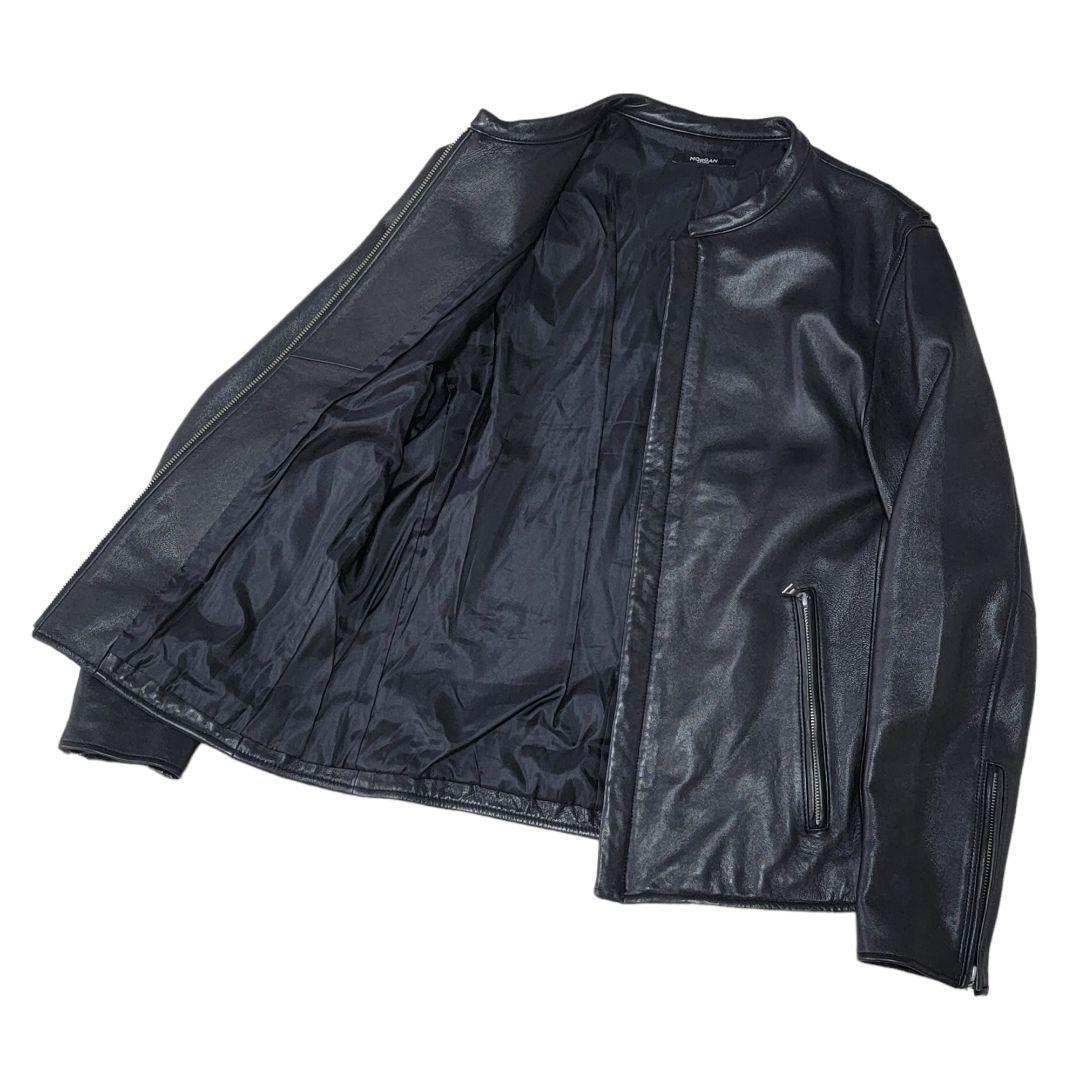極美品】モルガンオム MORGAN HOMME 羊革 ライダースジャケット - メルカリ