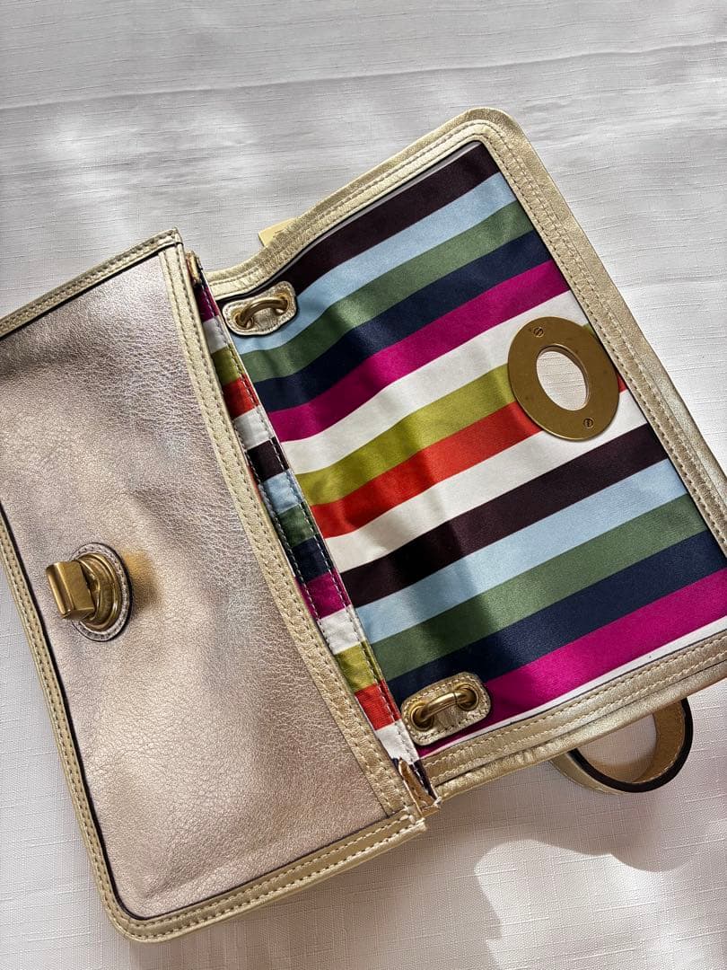 バッグ Coach legacy stripe turn lock llic Coach Legacy Brown Signature Canvas Striped Zipper Turn Lock Mini