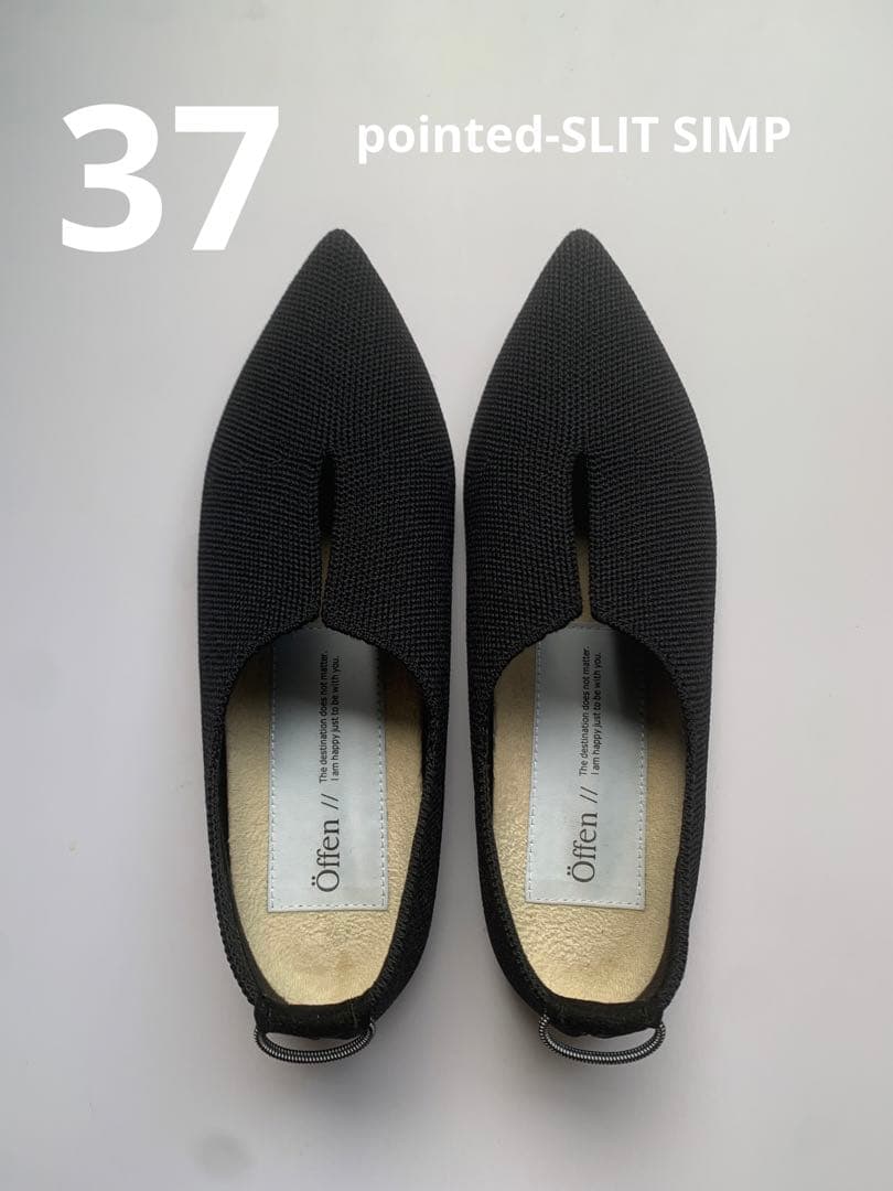 offenオッフェン pointed-SLIT SIMP / BLACK 37 - メルカリ