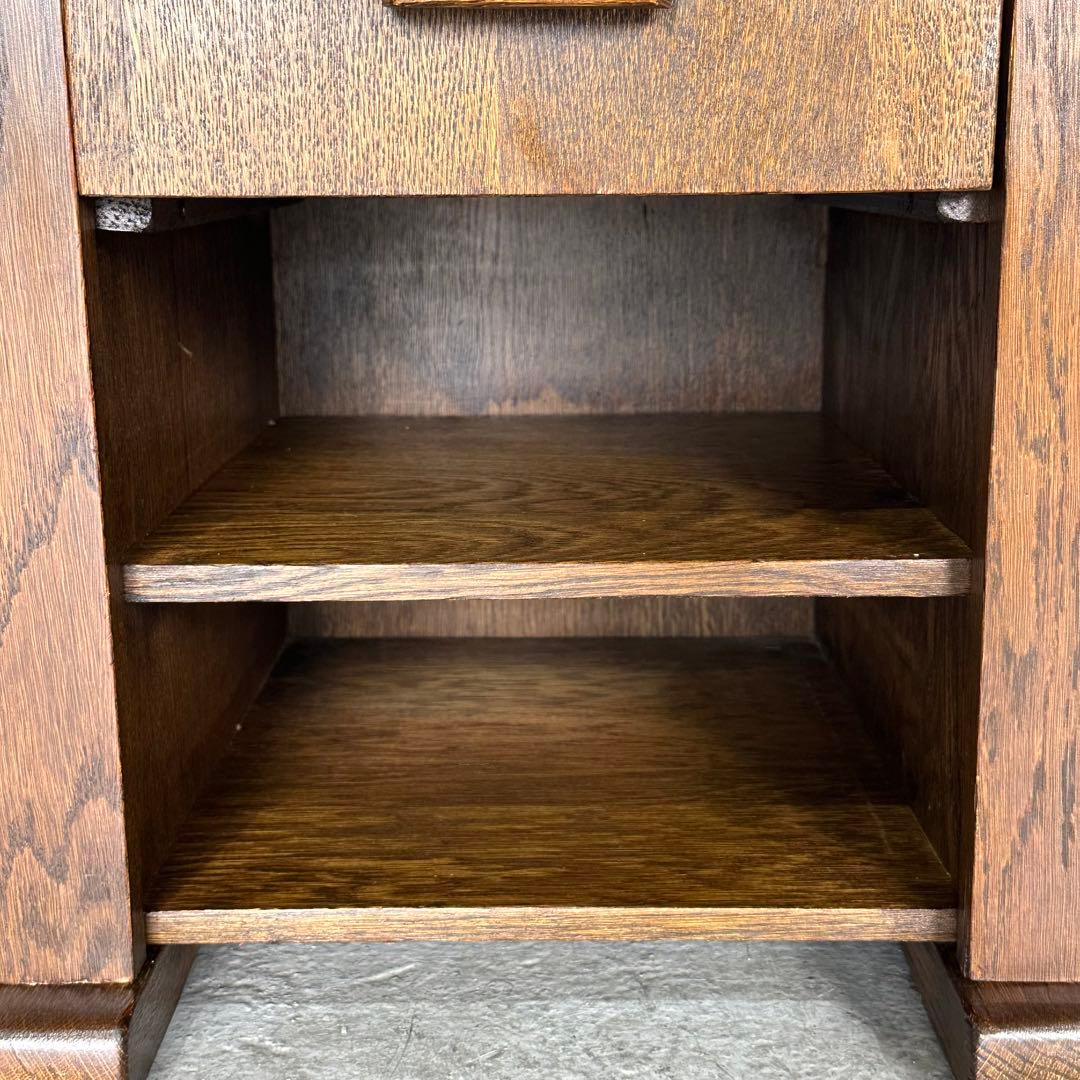 ✦オランダ家具✦オーク材サイドテーブル マガジンラック付 コーヒー