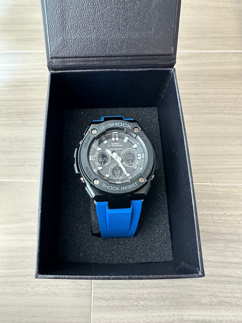 CASIO G-SHOCK GST-W300G ブルー G-SHOCK G-STEEL GST-W300G-1A2JF メンズ 電波ソーラー アナデジ