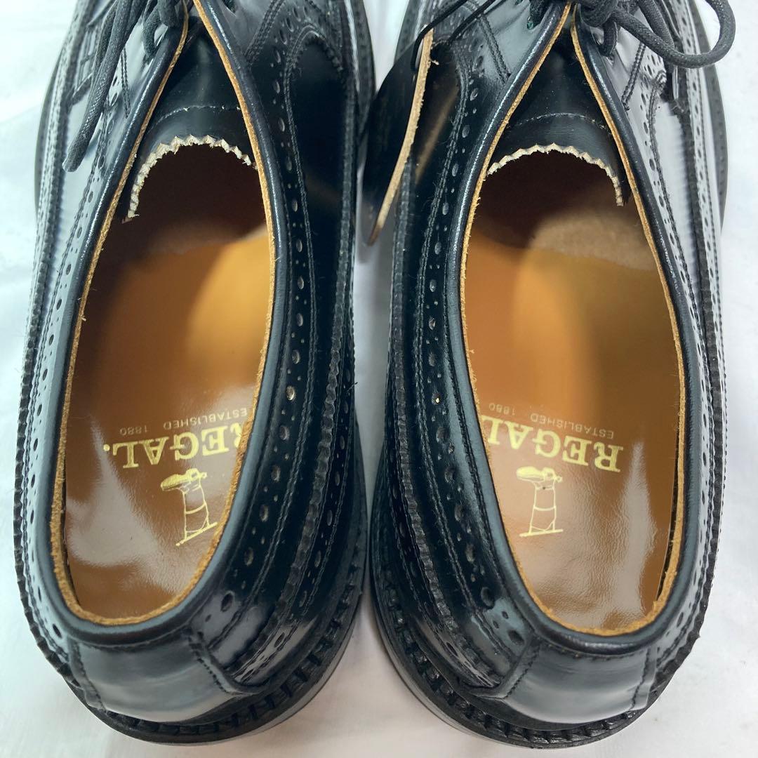 未使用 REGAL リーガル ウイングチップ 外羽根 25EE 黒 2589 - メルカリ