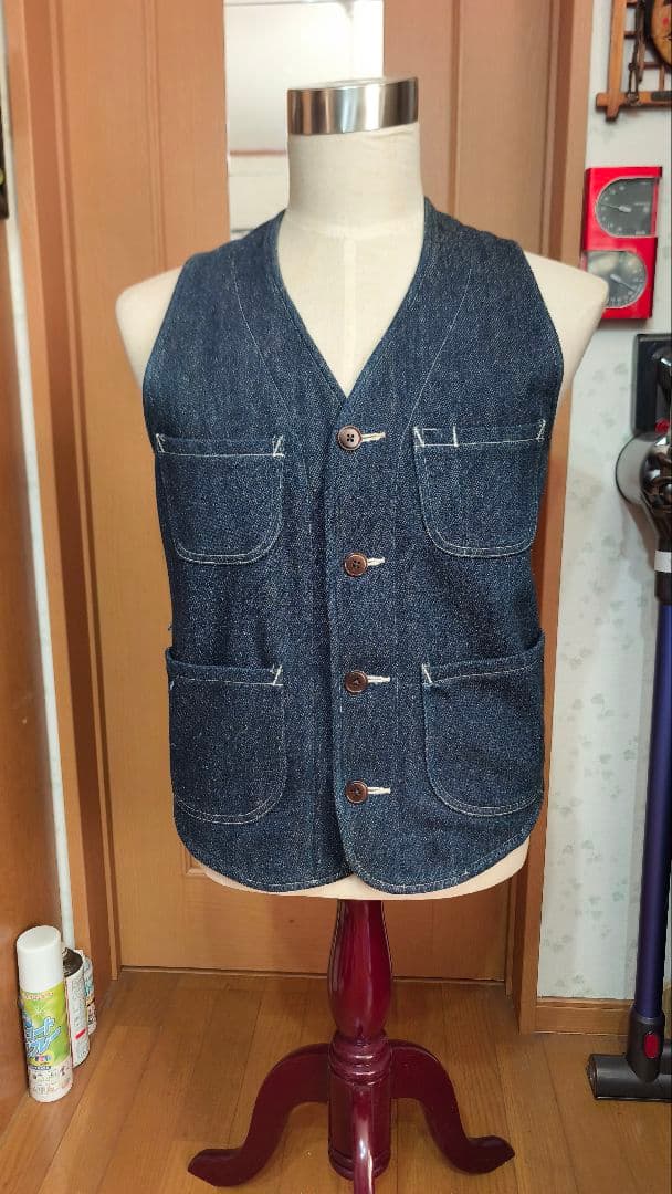 フェローズ デニムベスト　ネップデニム　40 Ｌ 楽天市場】Pherrow's フェローズ（ベスト・ジレ｜トップス）：メンズ