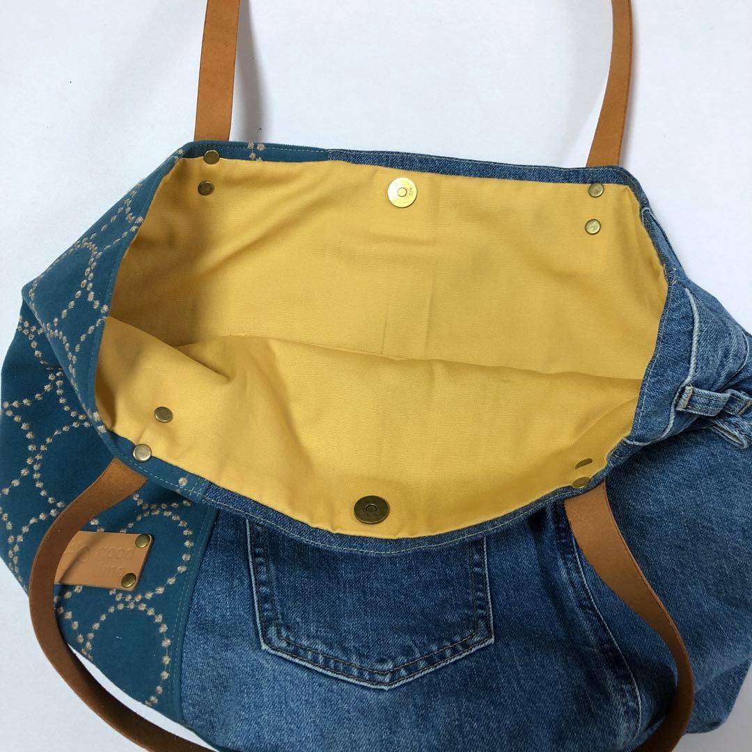 ミナペルホネン ＊ハンドメイド　Poco bag 《タンバリン》リメイクデニム