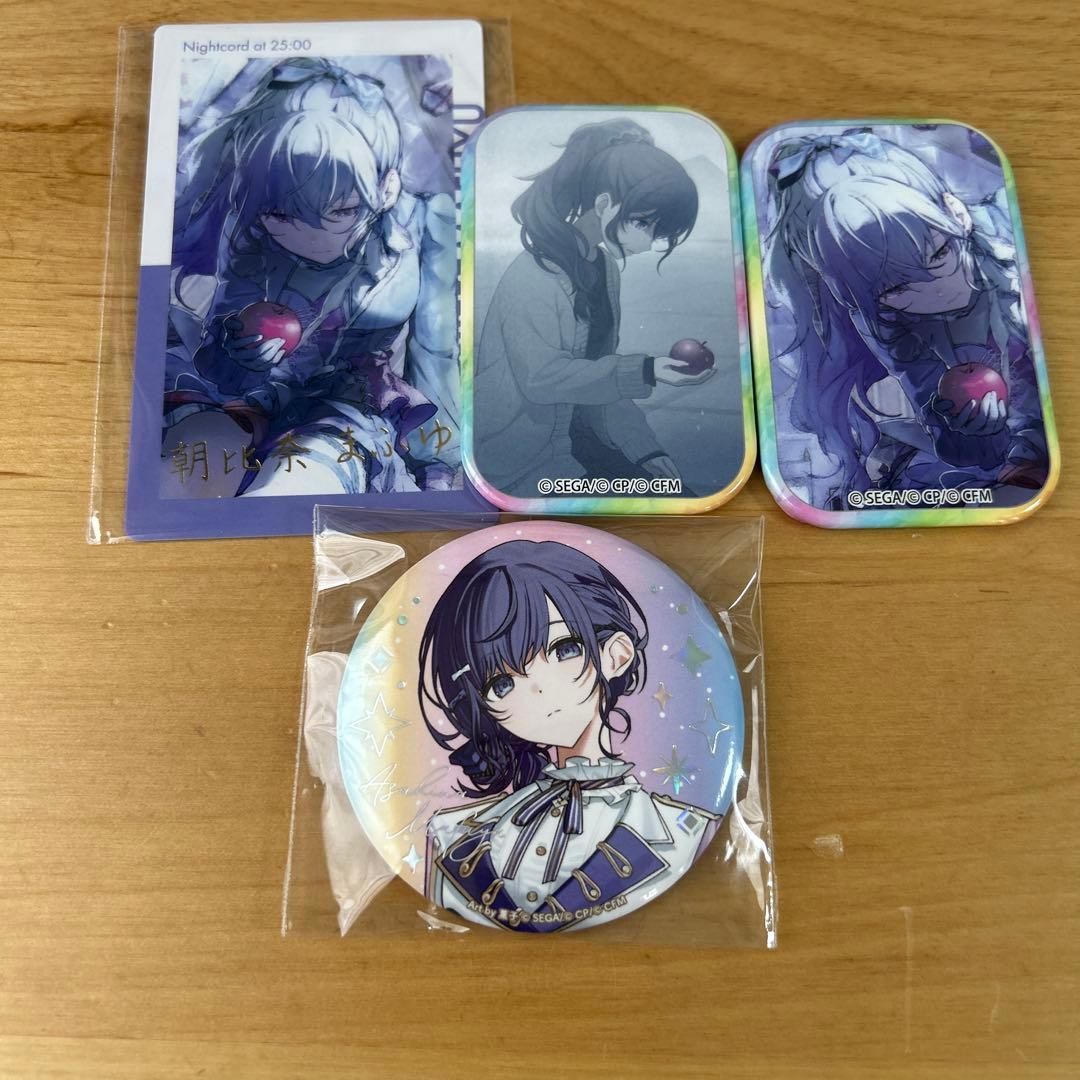 プロセカ推し活グッズ 朝比奈まふゆ エピカ箔押し 5周年記念缶バッジ