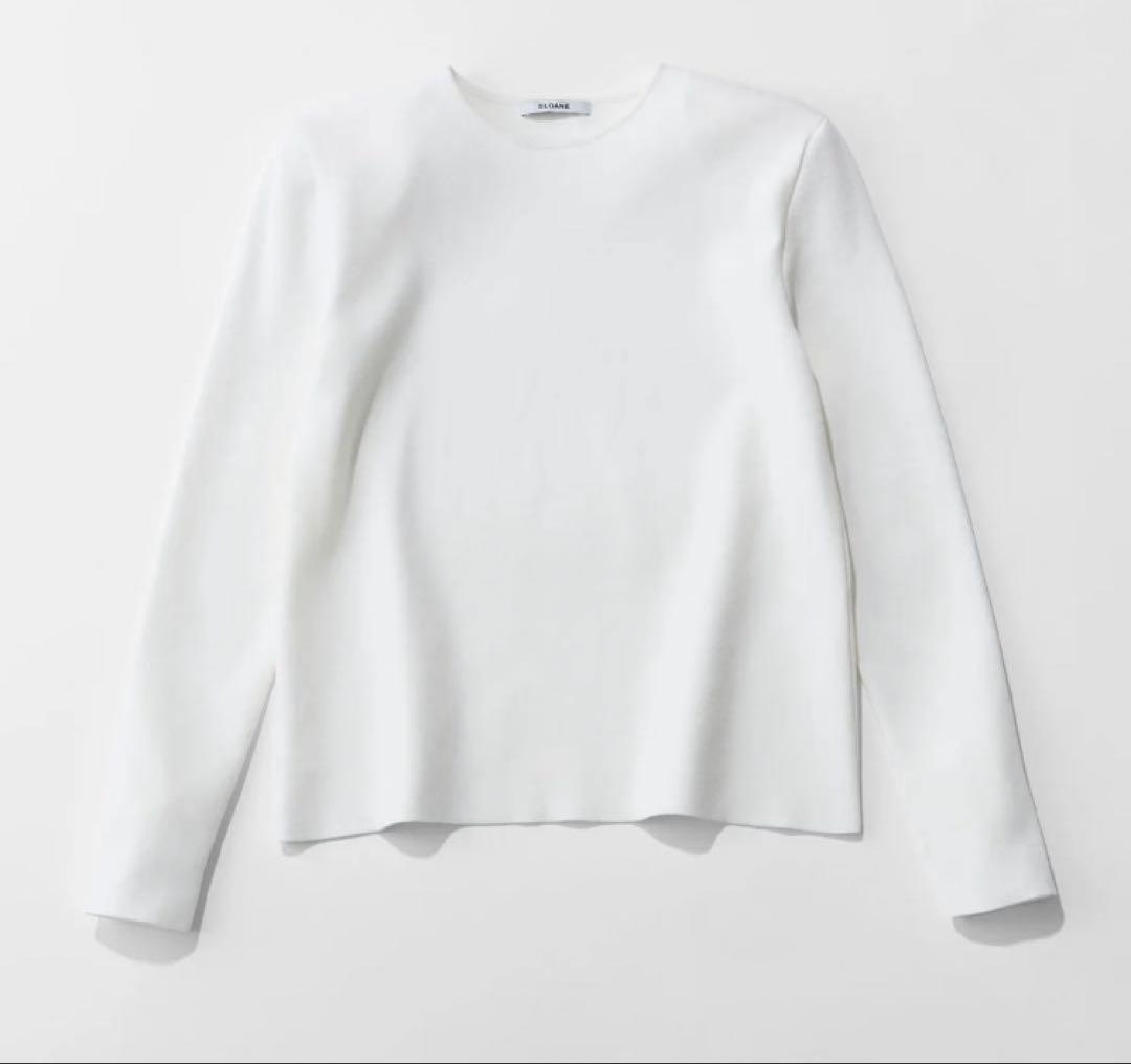 SLONE boutique310 肩で魅せるニット 佐藤佳菜子 白 - メルカリ
