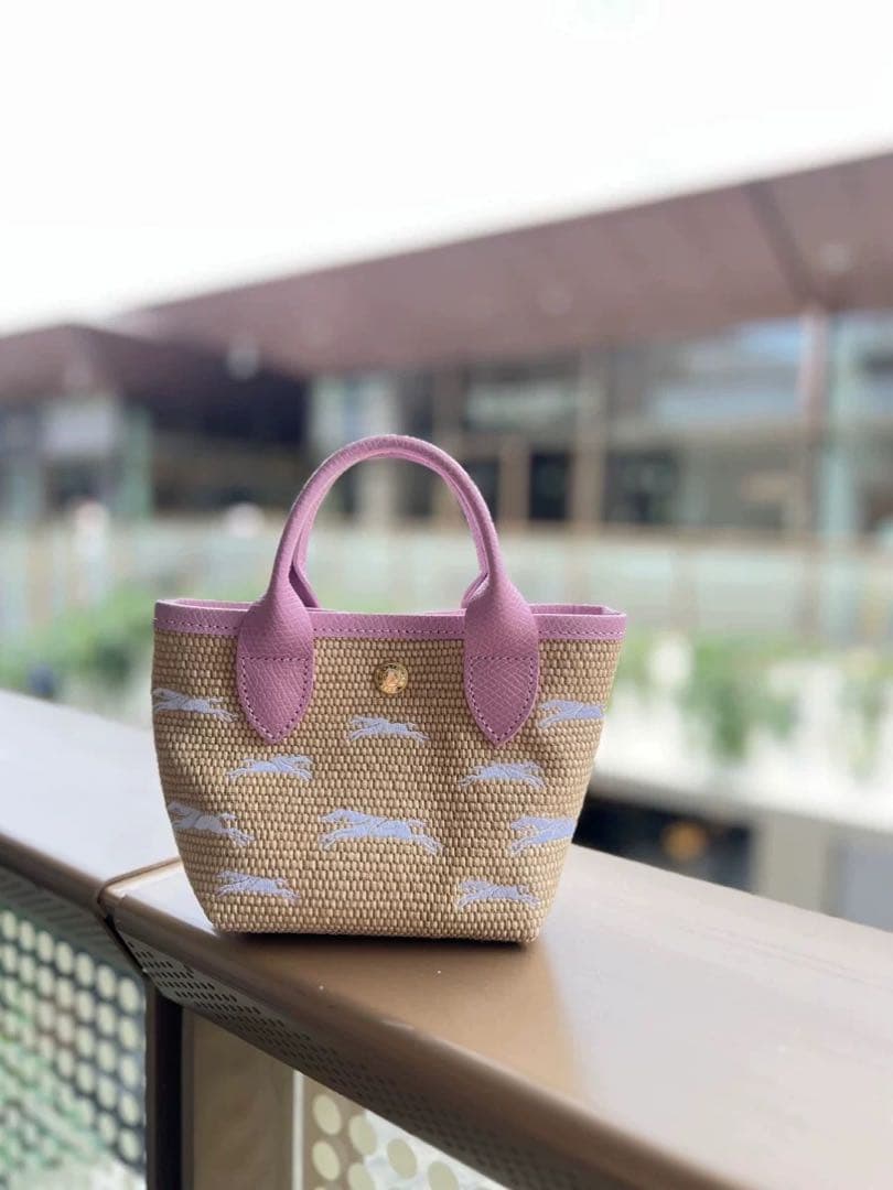 ロンシャン ル パニエ プリアージュ ミニXS トップ かごバッグ ピンク