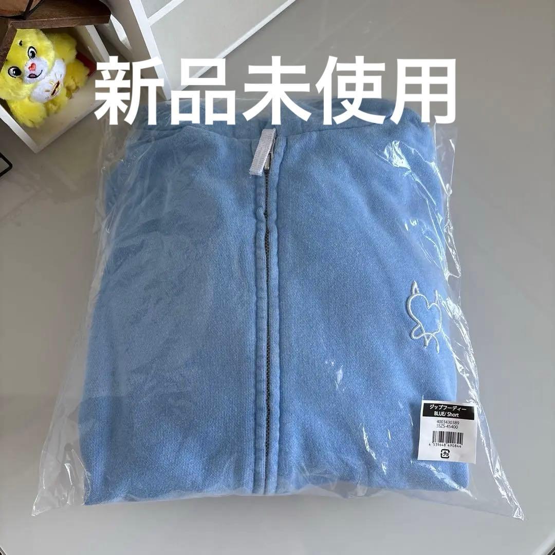 BABYMONSTER ジップフーディー ブルー short ベビモン - メルカリ