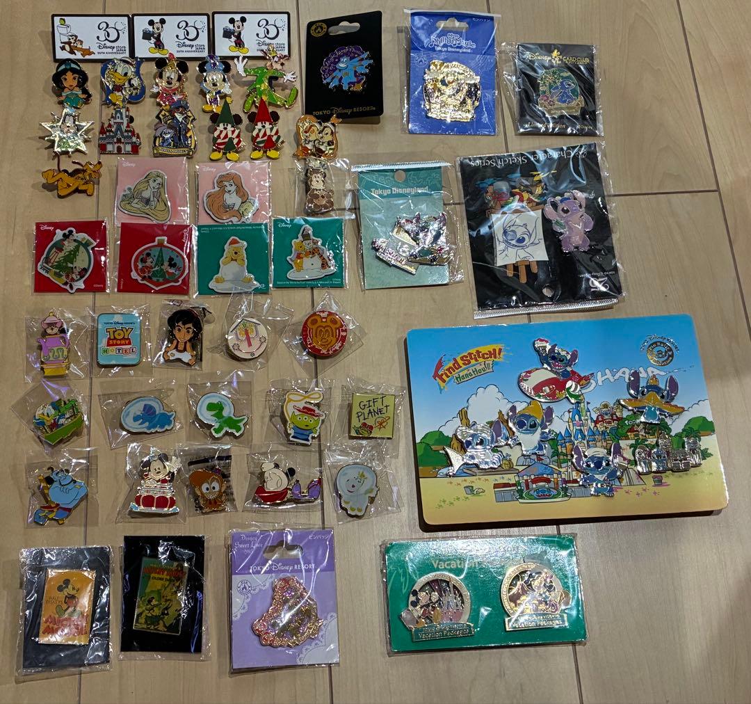 Disney ビンバッジ　スティッチ　ズートピア　ミッキー　アラジン　まとめ売り Disney ビンバッジ スティッチ ズートピア ミッキー アラジン まとめ