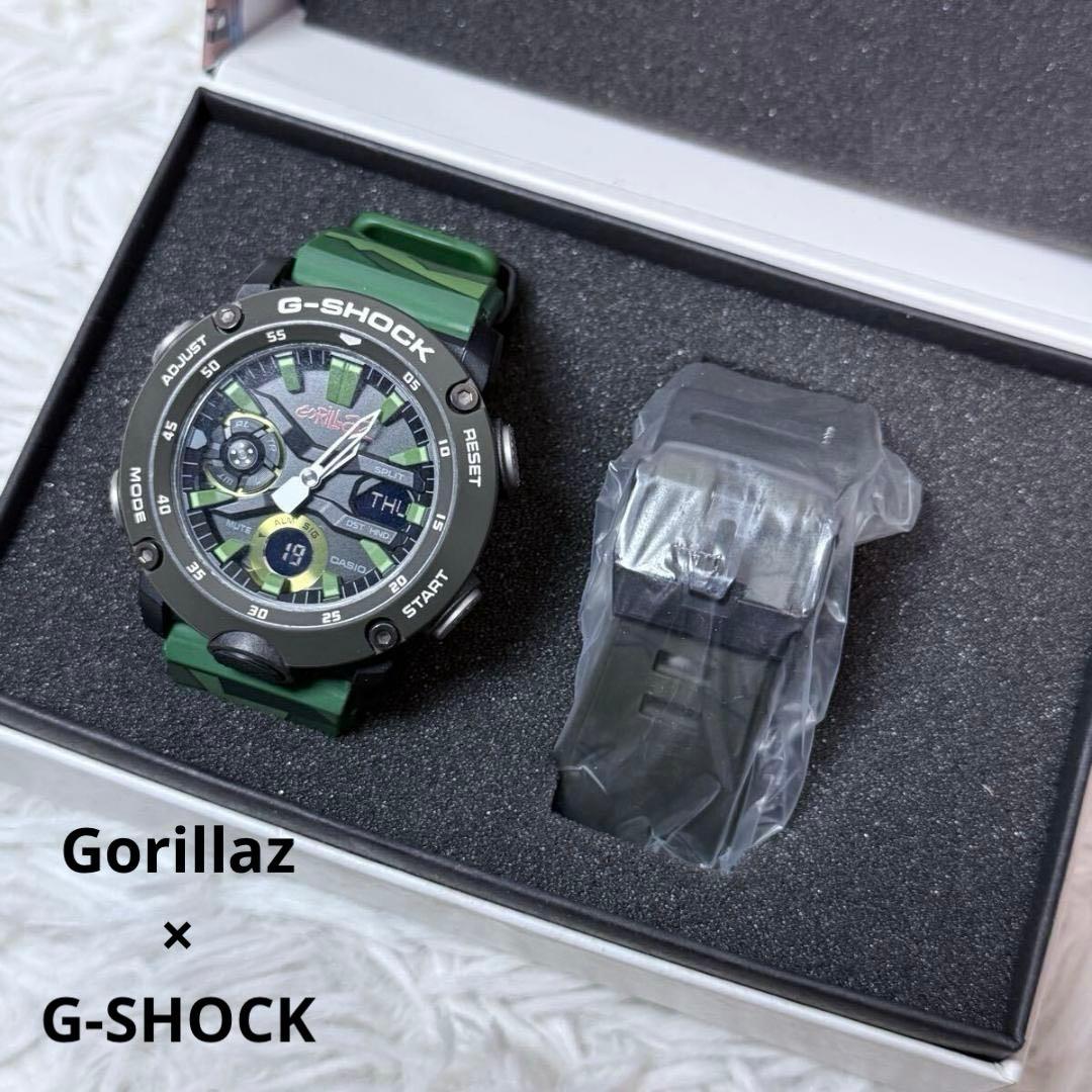 電池交換済 G-ショック×Gorillaz コラボ GA-2000GZ-3AJR G-SHOCK 『国内正規品』限定 Gorillazコラボ GA-2000GZ-3AJR 腕時計