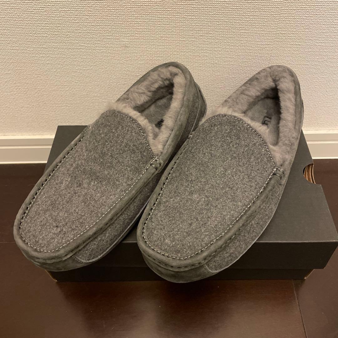 UGG Ascot Wool 27cm 新品未使用　アスコット　灰色 UGG Australia（アグオーストラリア） デッキシューズ UGG ASCOT アグ