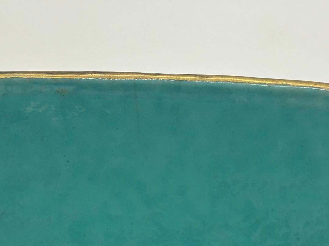 中国 清時代 官窯 大清嘉慶年製 粉彩花卉胡蝶紋馬蹄型碗 送料込み0927