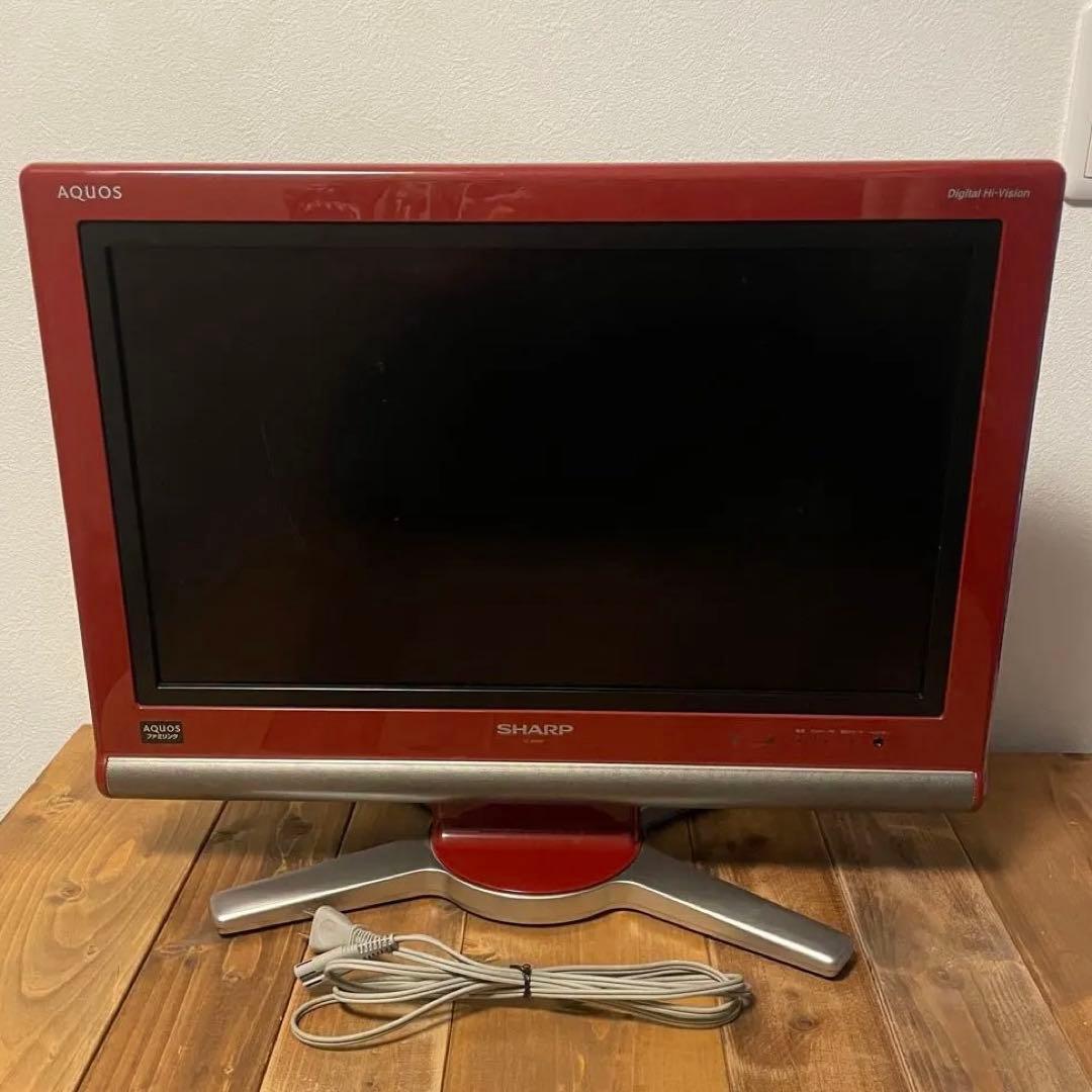 テレビAQUOS 20型 液晶テレビ シャープ LC-20D10 レッド - メルカリ