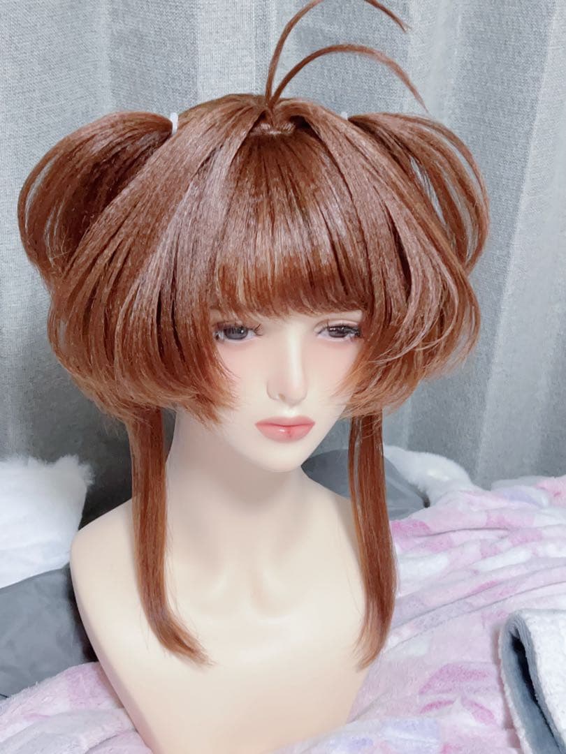 【当日発送】カードキャプターさくら　コスプレ用ウィッグ 三分妄想 カードキャプターさくら コスプレ 木之本桜 ウィッグ 2色