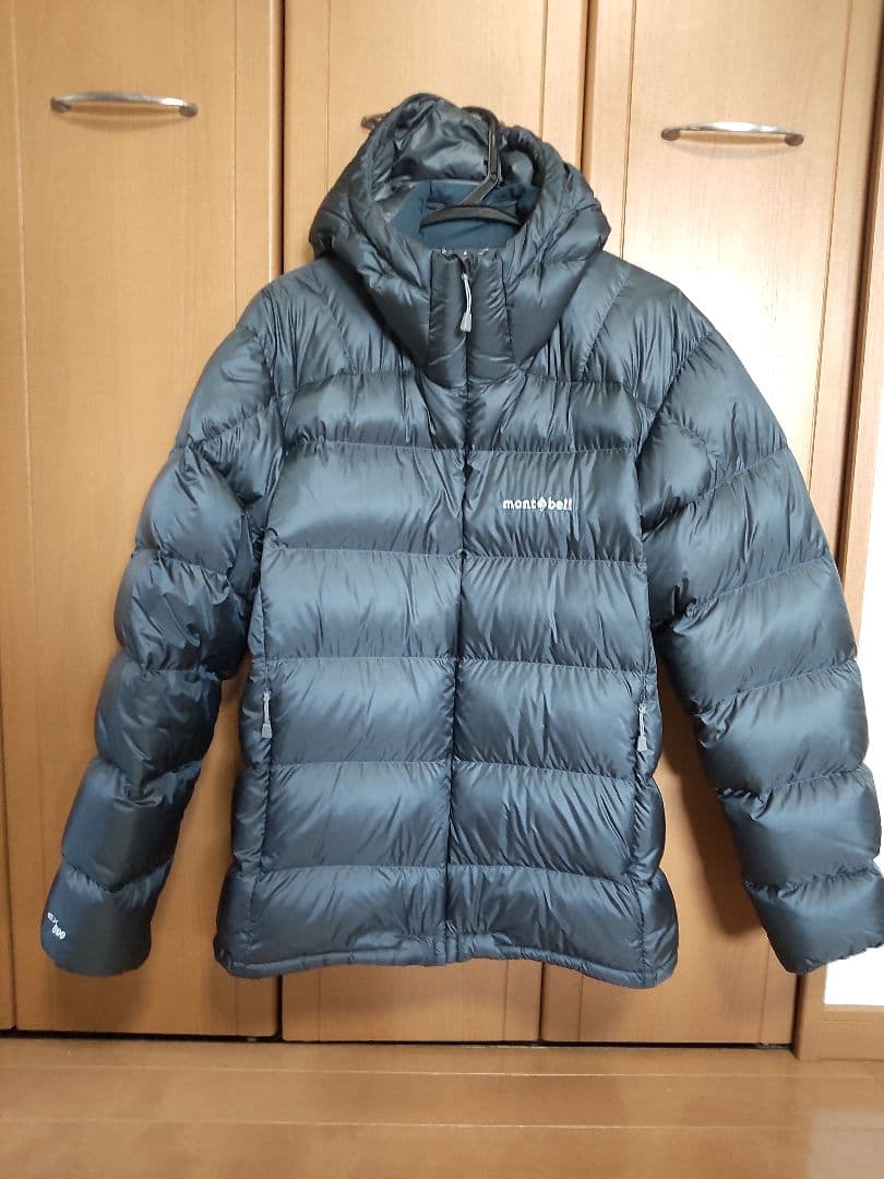 美品】モンベル ライトアルパインダウン パーカ Men's L ダークグレー