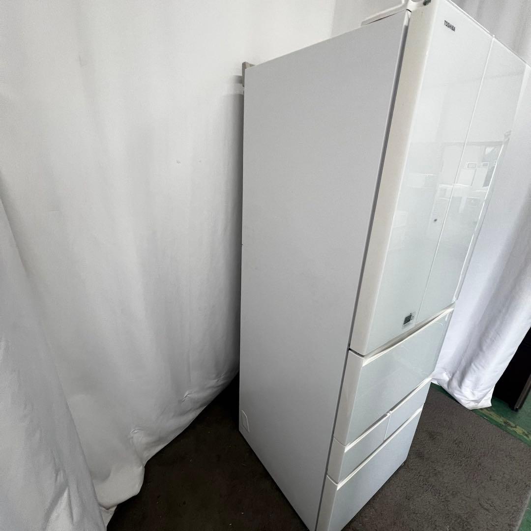 121 東芝 冷蔵庫 大型 500ℓ級 フレンチドア 白 中古 設置無料 安い