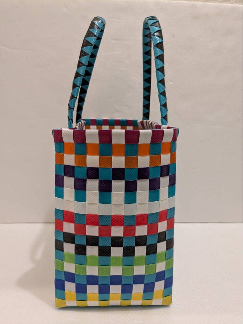 MARNI チェック柄 かごバッグ マルニマーケット フラワーカフェ - メルカリ