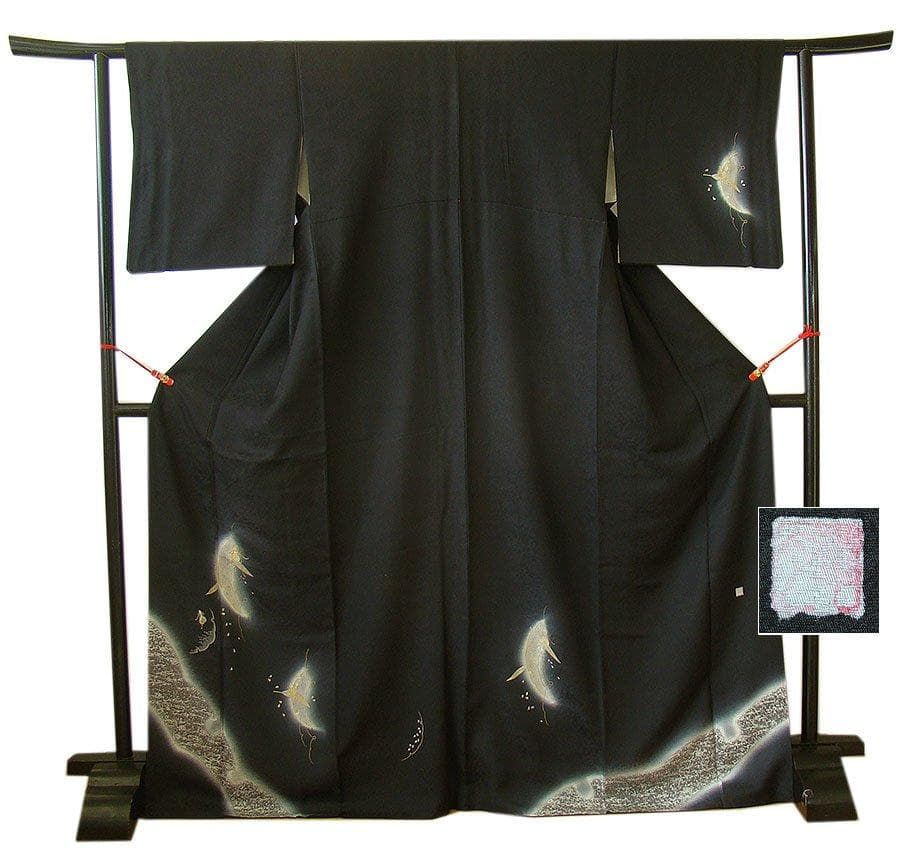 美品 作家物 縮緬地 金彩加工染 附下げ・訪問着（正絹）仕立上り