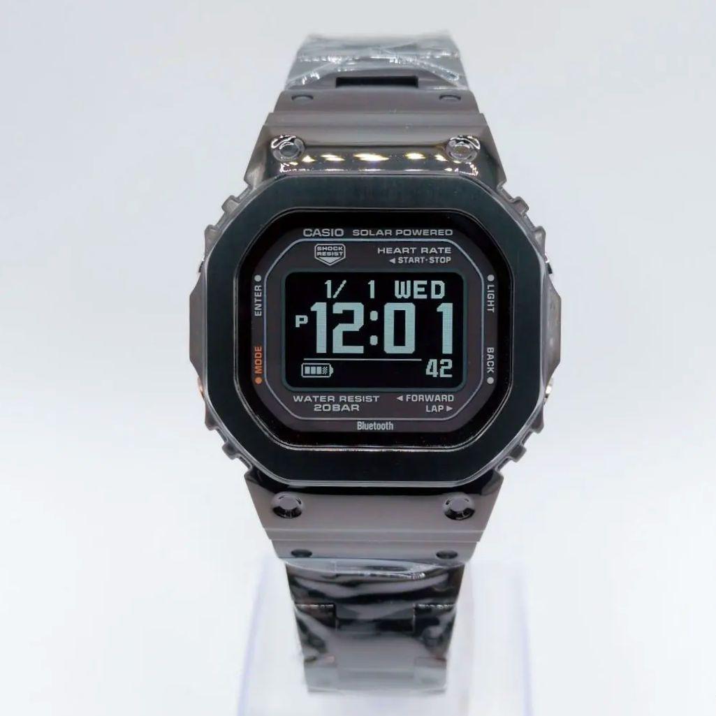 【稼働品】G-SHOCK DW-H5600 カスタム ブラック メタル ASCII.jp：G-SHOCKがステルス進化！ 心拍計測センサー搭載「DW-H5600