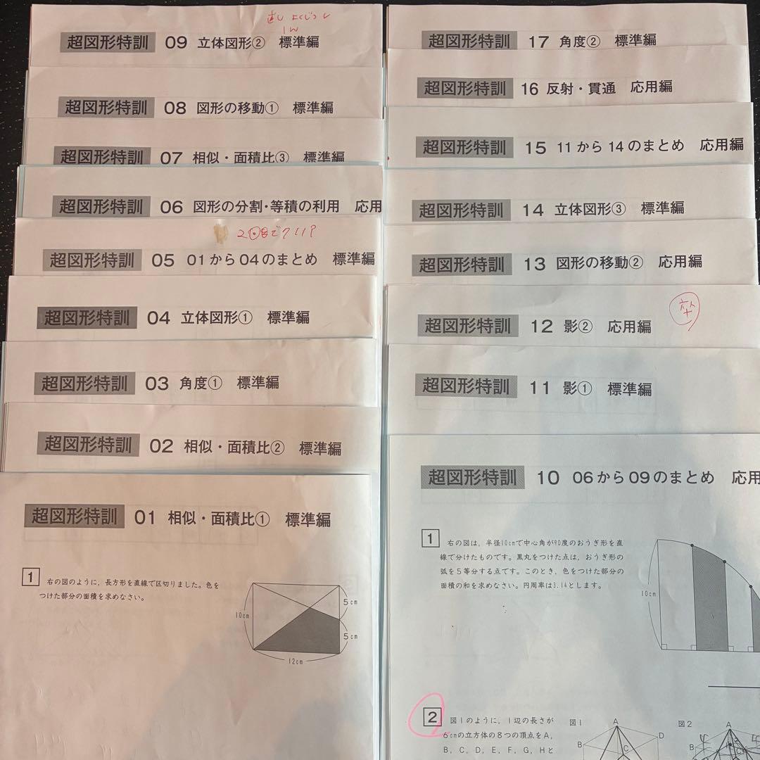 2025年度サピックス 超図形特訓 01~14 欠番なし 6年生 算数 - メルカリ