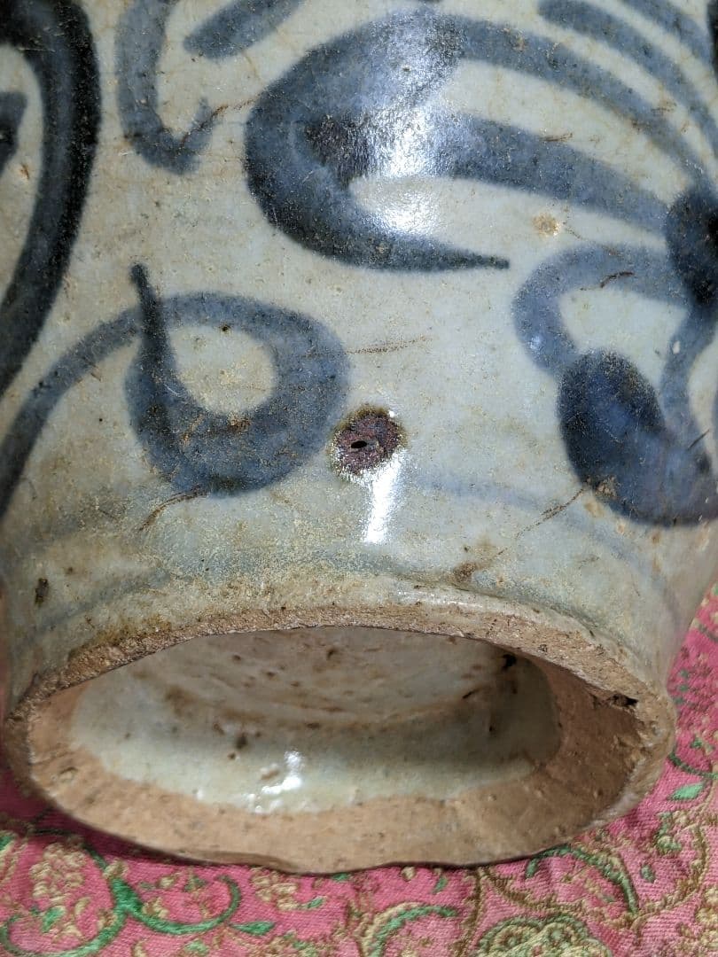 ♢中国陶磁 明時代末 漳州窯 呉須染付 壺 呉州手 置物