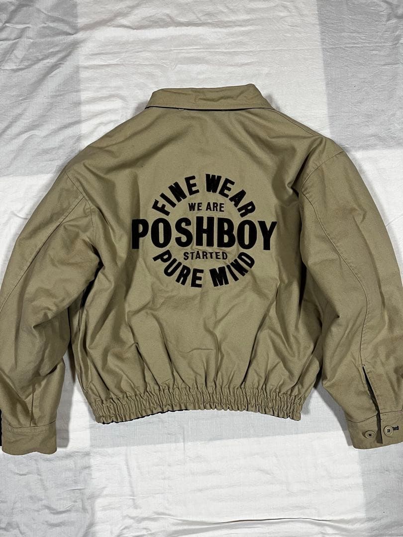 POSHBOY スタジャン ネイビー ベージュ リバーシブル - メルカリ