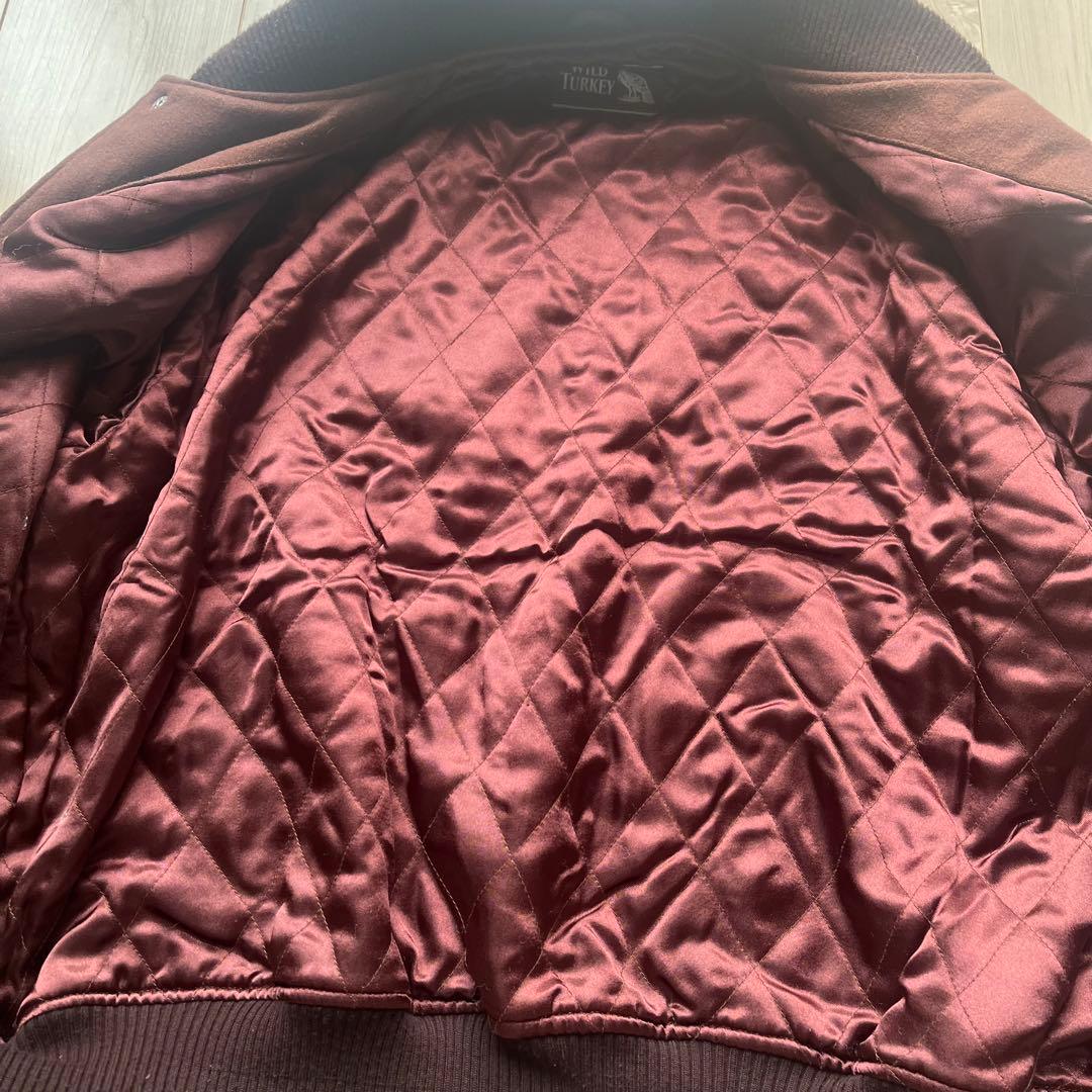 非売品】WILD TURKEY ワイルドターキー スタジャン 刺繍 バックロゴ