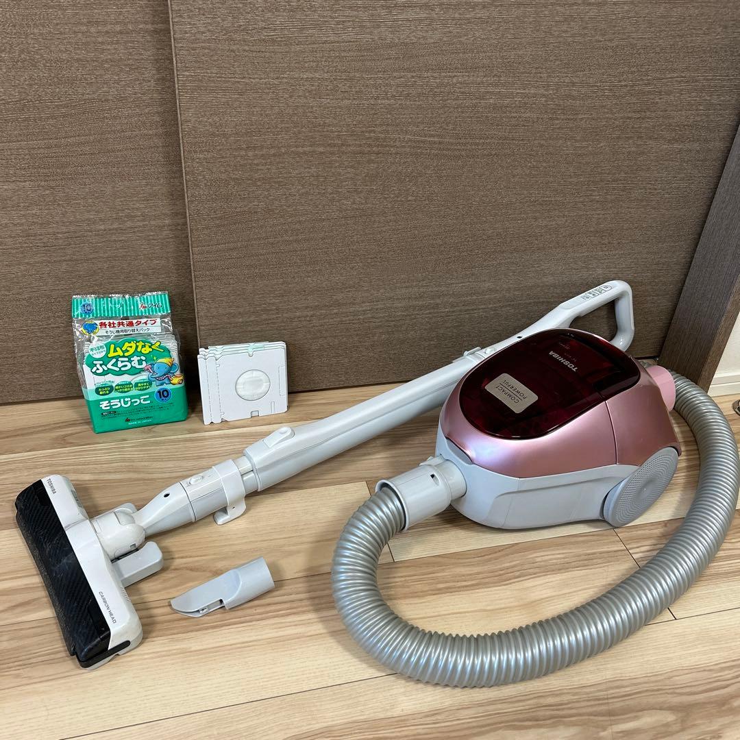 掃除機 TOSHIBA 東芝クリーナー 紙パック式 ライトピンク - メルカリ