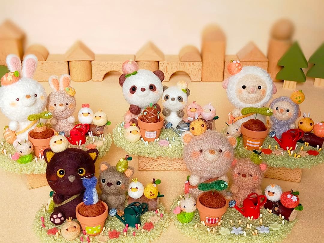 ✿羊毛フェルト✿ひつじ✿種を植えました✿ - メルカリ