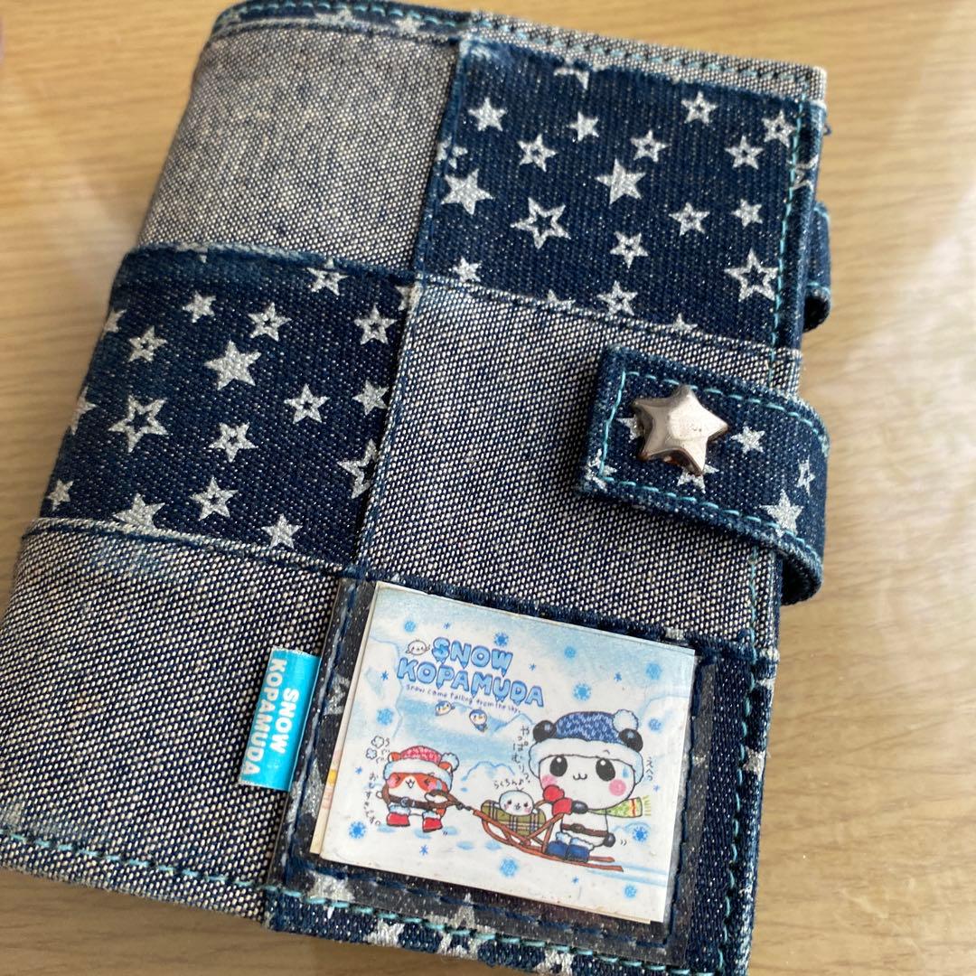 平成レトロ デニム 手帳カバー クーリア スノーコパムダ アミモノ