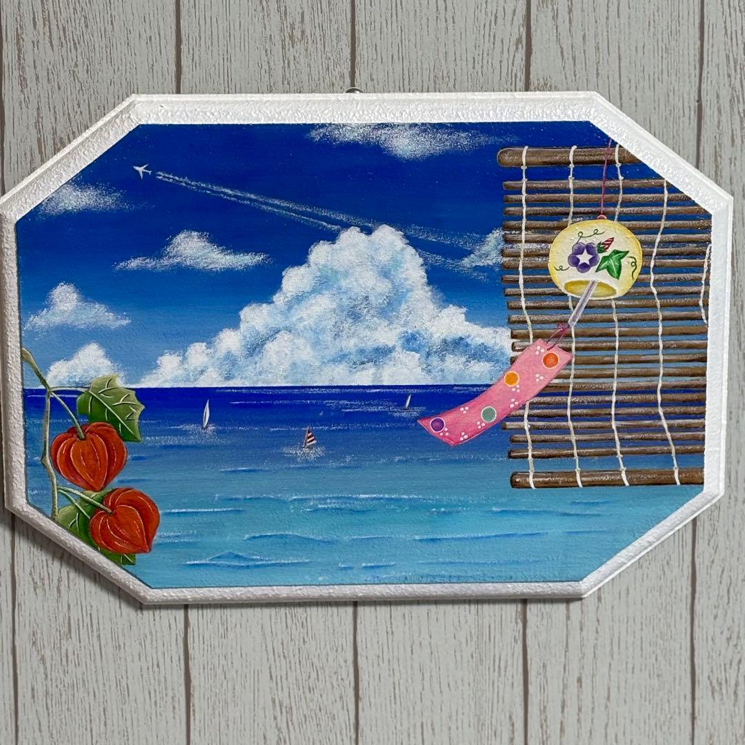 トールペイント・作品・夏の風景 - メルカリ