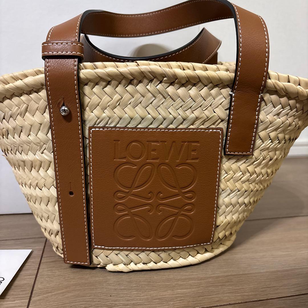 LOEWE かごバッグ ベージュ ブラウン