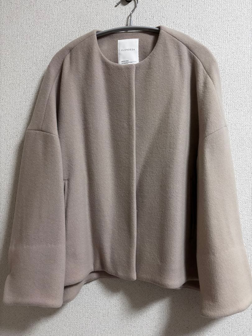 ELENDEEK クールネックノーカラーコート - メルカリ