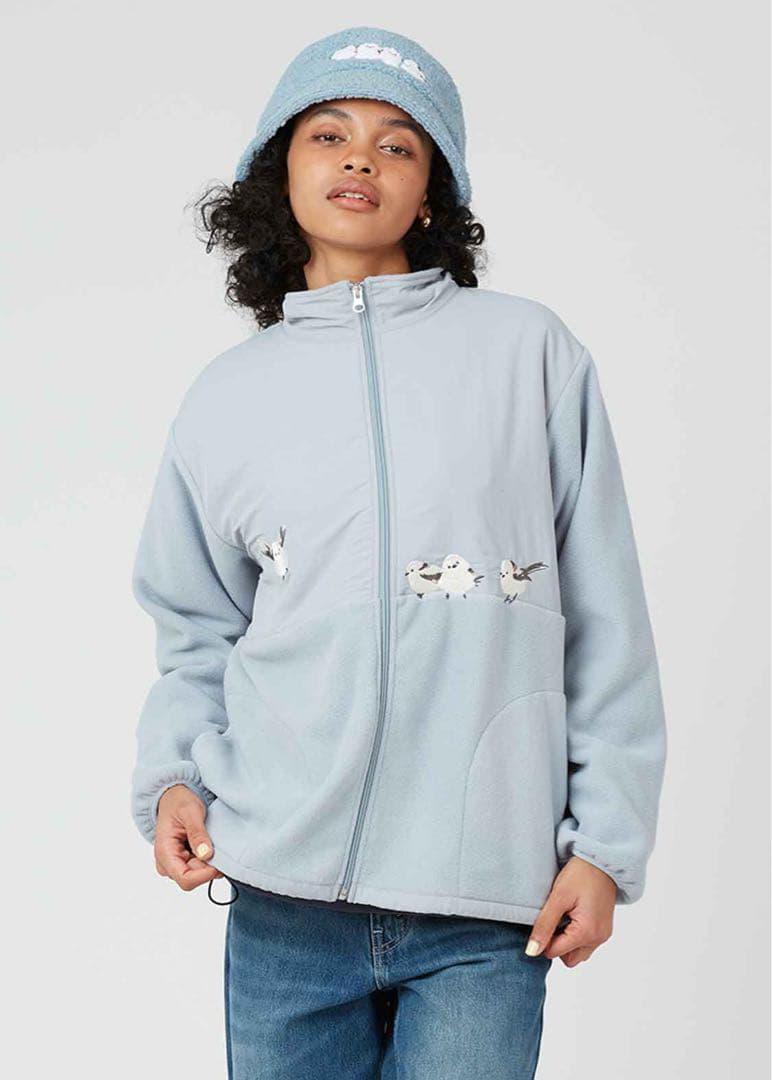 グラニフ graniph シマエナガ フリースジップブルゾン - メルカリ